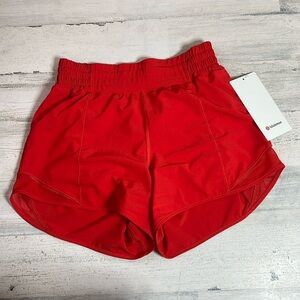 NWT Lululemon hot heat hotty hot hr 4” shorts
